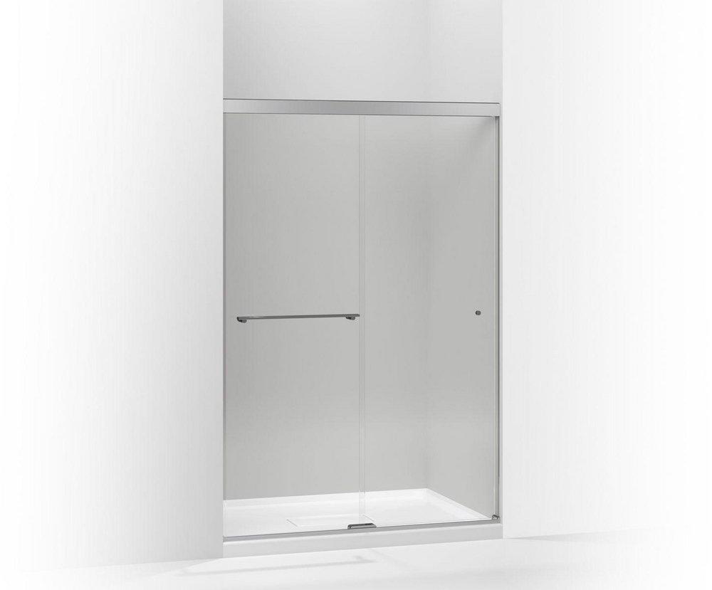KOHLER Revel® 47-5/8 in. Sliding Bath Door with 1/4 in. Crystal Clear Glass in Bright Polished Silver