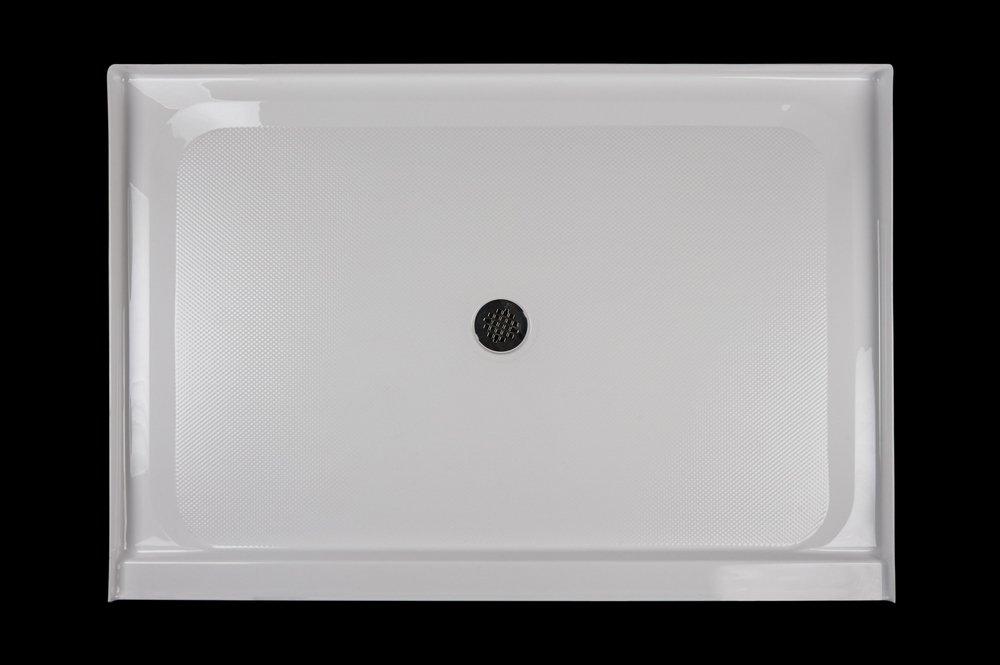 JACUZZI® Catalina™ 60 in. x 42 in. Shower Base with Center Drain in White