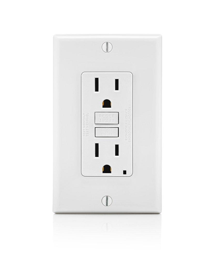 LEVITON SmartlockPro® 15A 125V Duplex GFCI Outlet in White