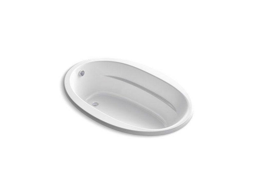 KOHLER Sunward® 66 x 42 in. Soaker Drop-In Bathtub with End Drain in White