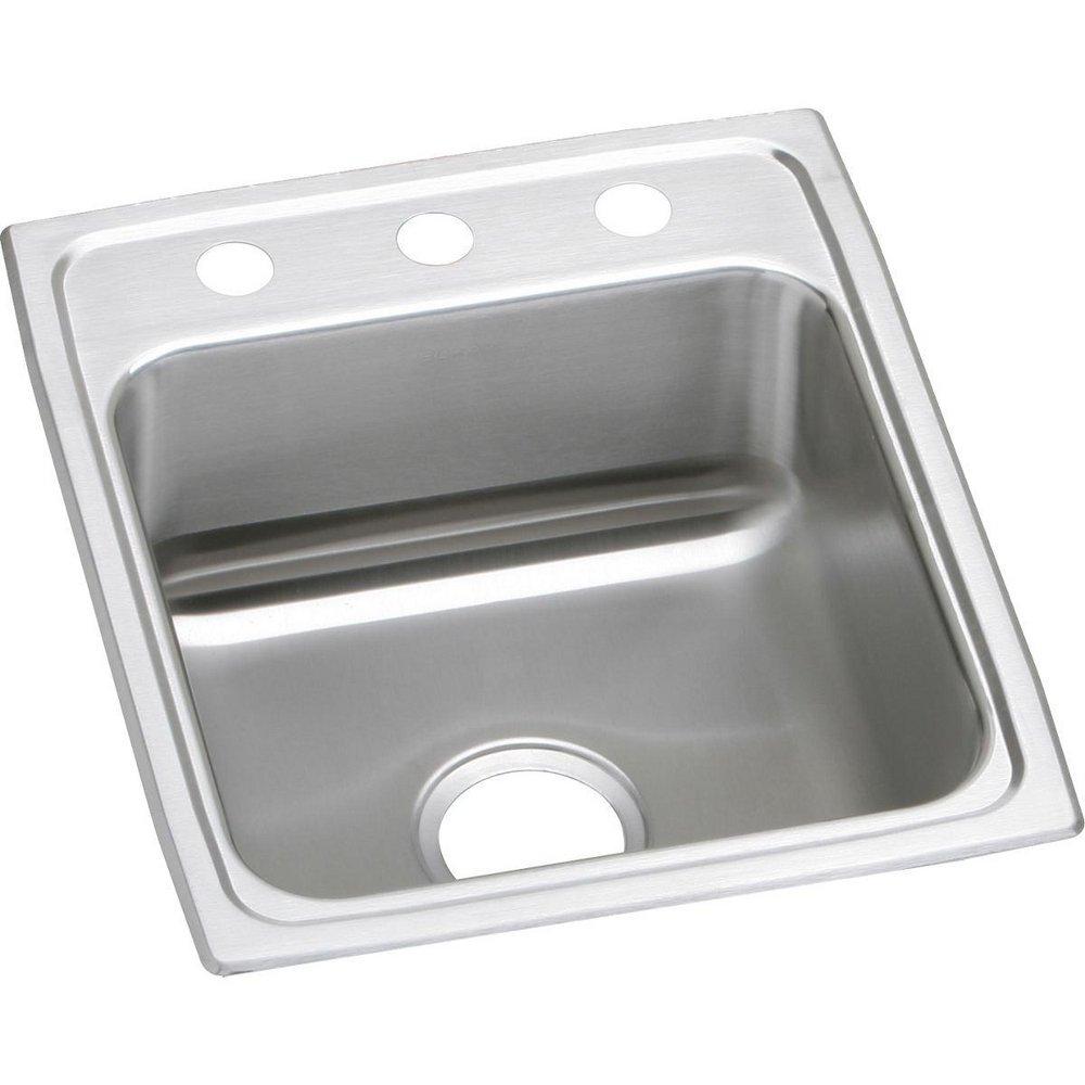 Elkay Lustertone® 17 in. Drop-in Stainless Steel Single Bowl Kitchen Sink in Lustrous Satin
