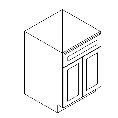 PW-S2421B-34-1/2" ( Vanity Sink Base 24"Wx21"Dx34.5"H 2 Doors )