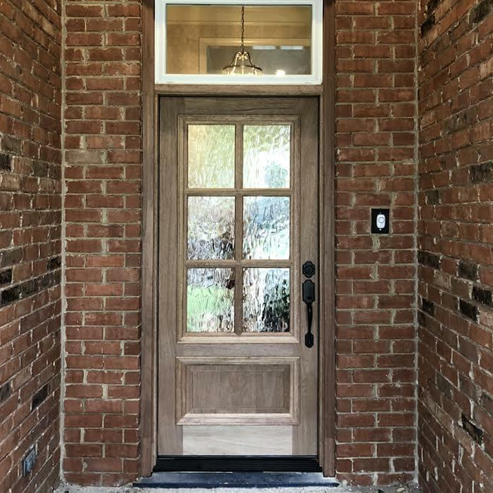 3/0x6/8 Mahogany Prehung Front Door With 6 Lites