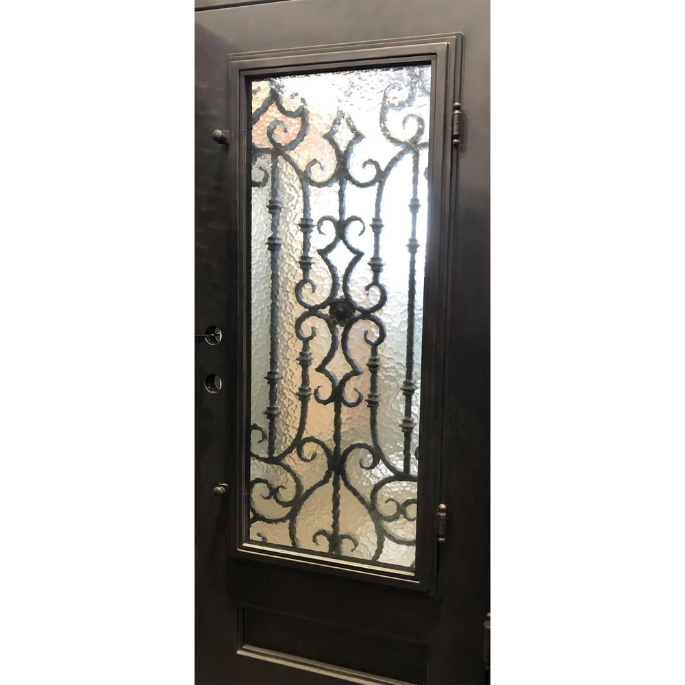 Audrey 3/0x6/8 Exterior Wrought Iron Prehung Door