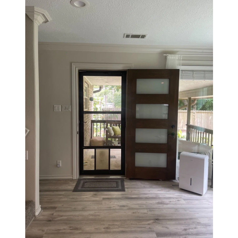 3/0x6/8 Mahogany Exterior Prehung Door | Modern 4 Lite