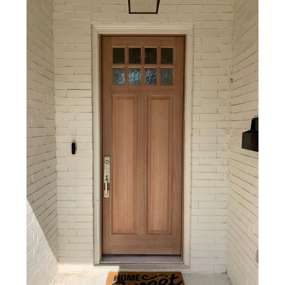 3/0x8/0 Craftsman Exterior Mahogany Prehung Single Door With 8 Lites