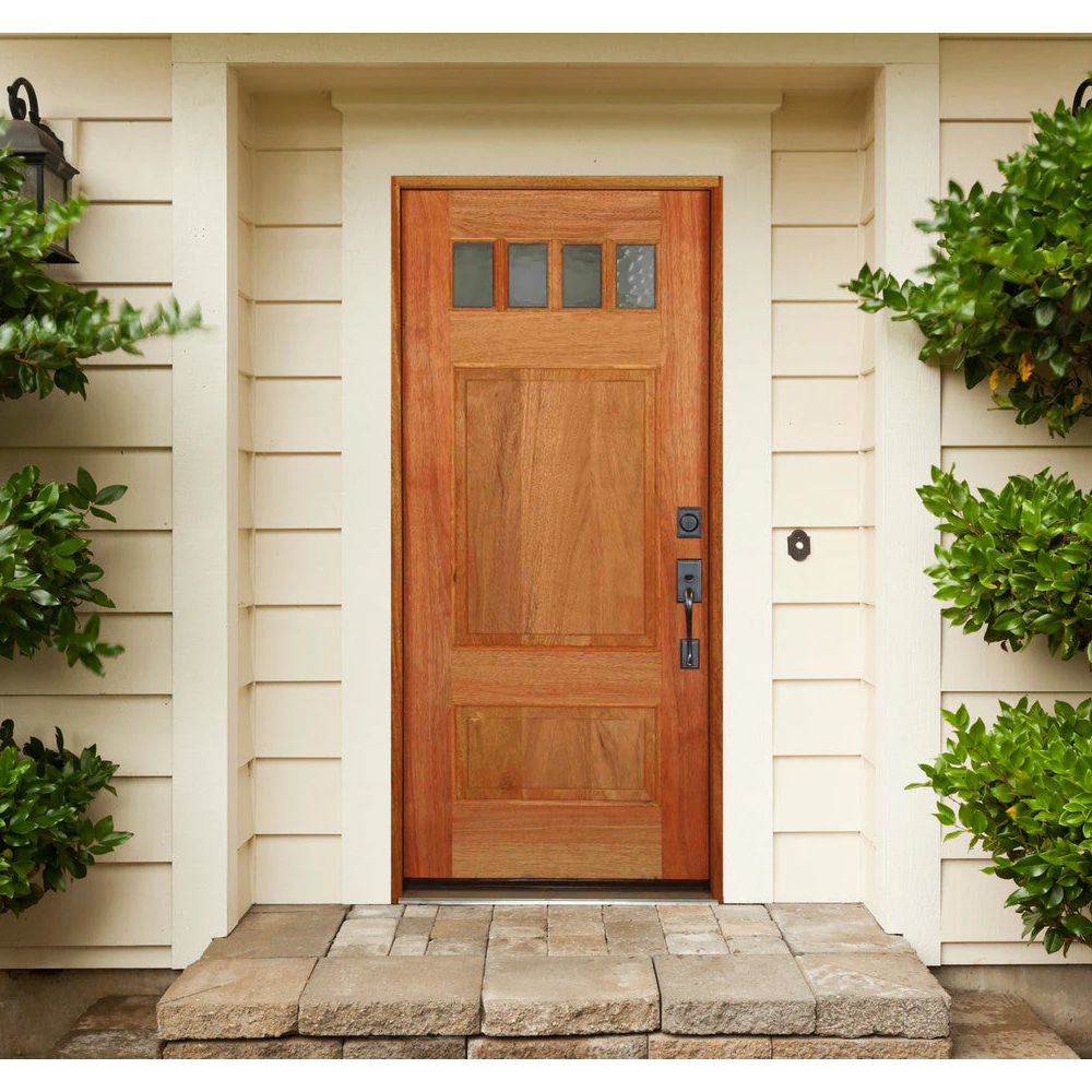 36x80 in Exterior Mahogany Door Slab | 4 Lite