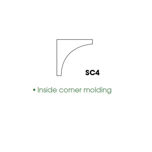 AW-SC4 (ICM) ( (AW-GW-TW-PW) Inside corner Molding 3/4"x3/4"x96" )