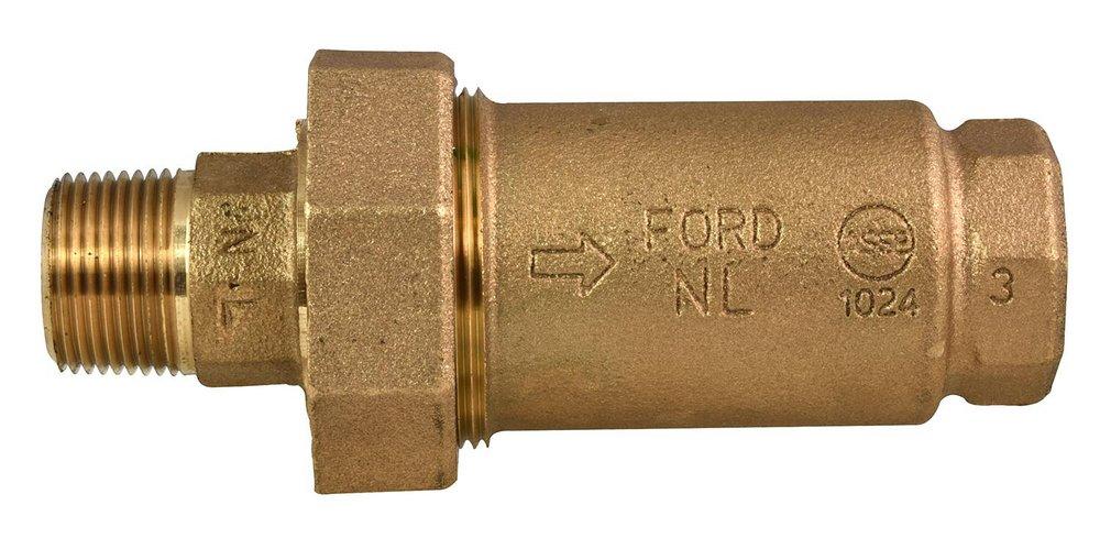Ford Meter Box HHCCR Style 3/4 in Brass MPT x FPT Dual Check Valve