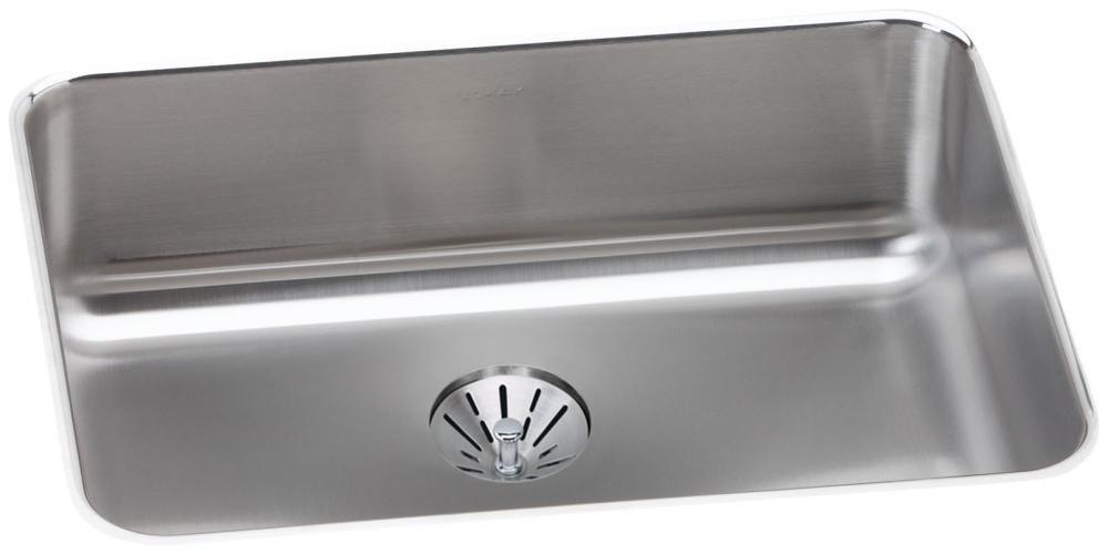 Elkay Lustertone® 25-1/2 in. Undermount Stainless Steel Single Bowl Kitchen Sink in Lustrous Satin