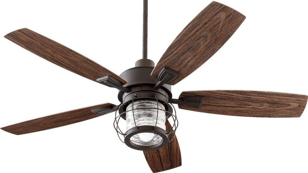Quorum International Galveston 52 in. 5-Blade Ceiling Fan in Oiled Bronze