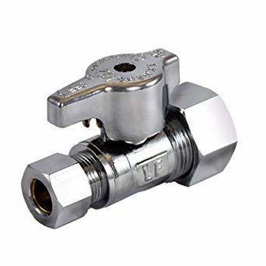 Legend Valve & Fitting T-596NL 1/2 in x 3/8 in Lever Handle Straight Supply Stop Valve in Chrome Plated