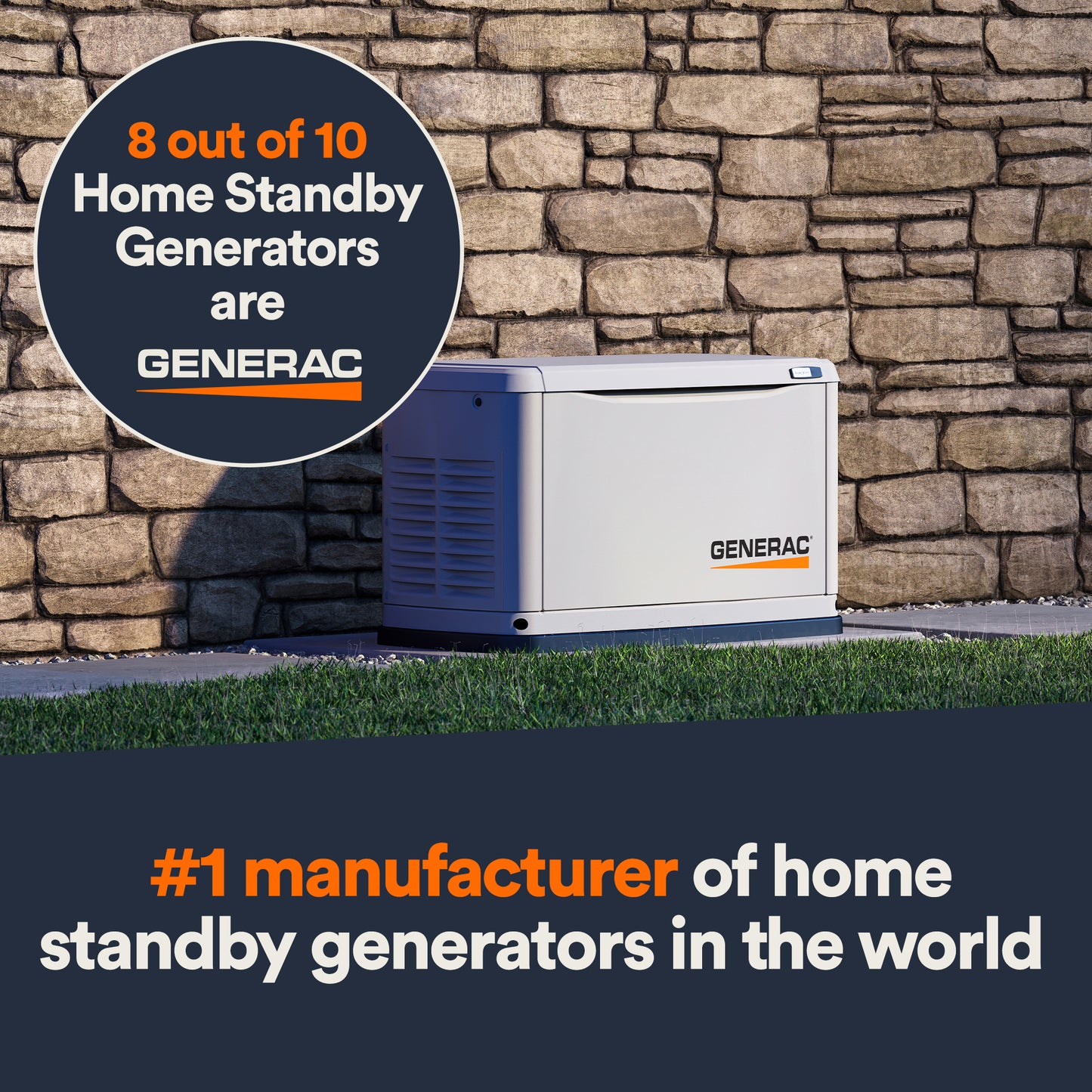 Standby Generator, 22kW | With Whole House Switch | WiFi Enabled