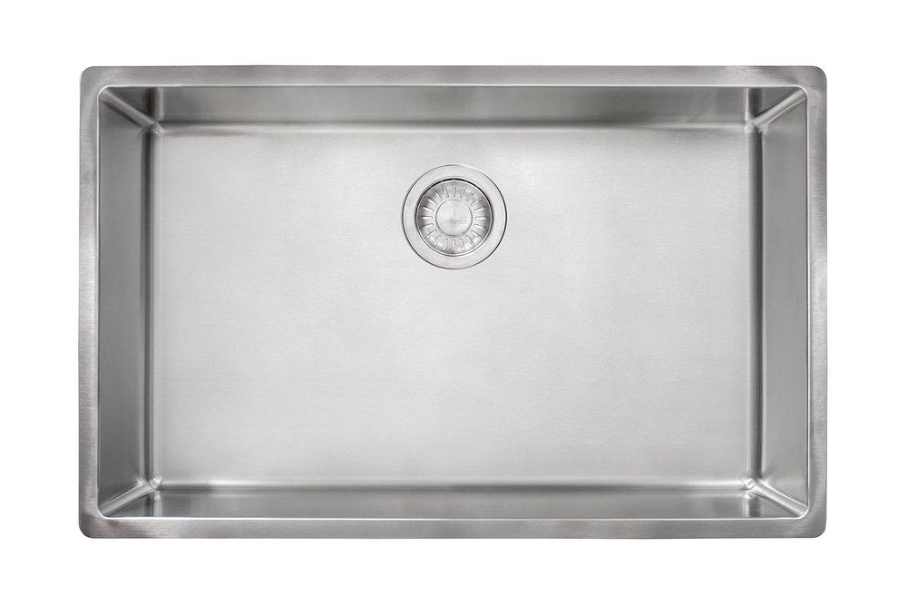 Franke Cube 28-1/2 in. Undermount Stainless Steel Single Bowl Kitchen Sink in Satin Stainless Steel