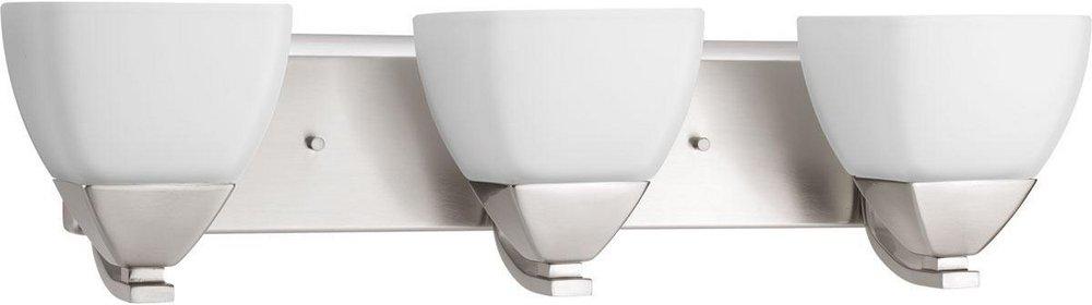 Progress Lighting Appeal 3-Light Medium E-26 Base Incandescent Bathroom Light in Brushed Nickel