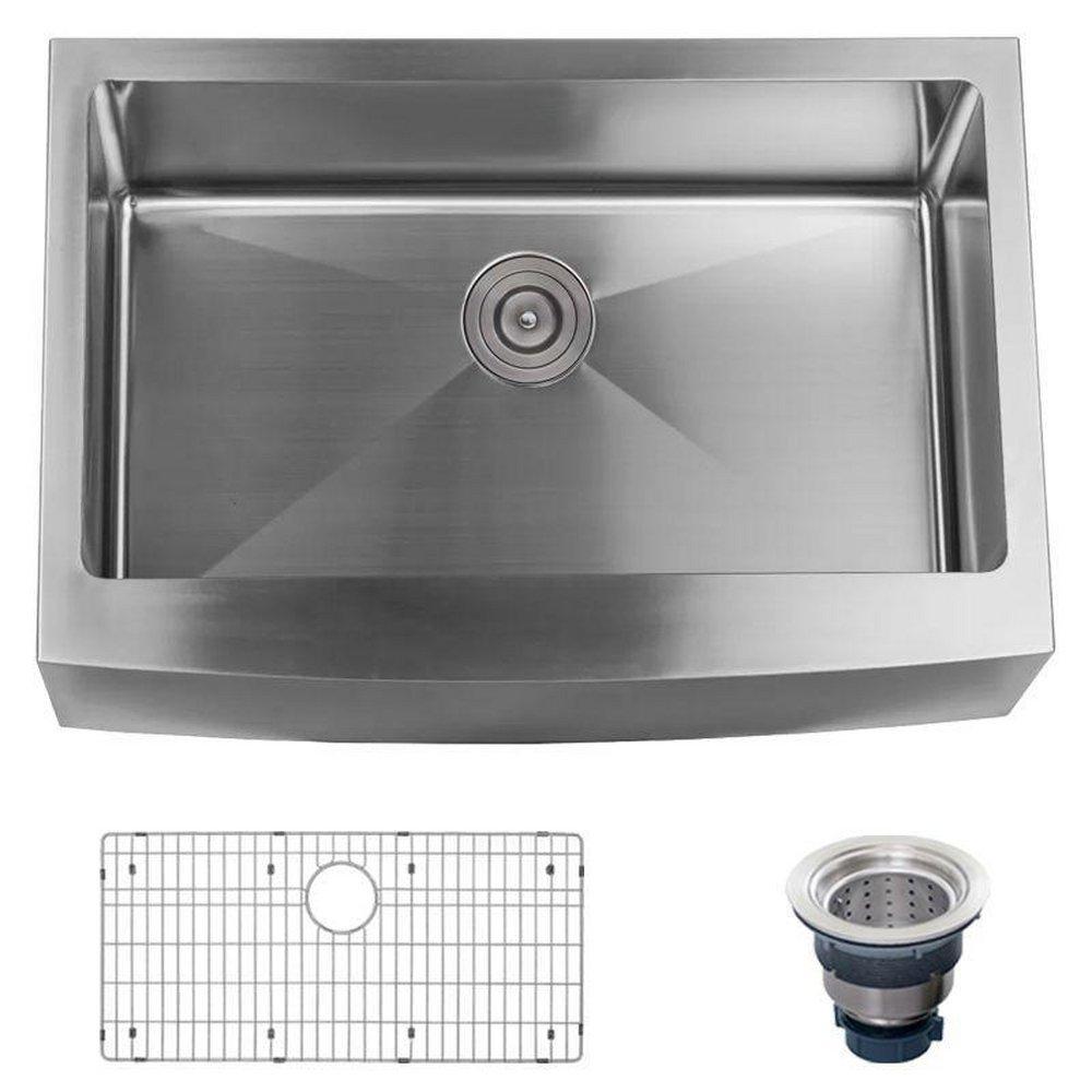 30 in. Undermount Farmhouse Stainless Steel Single Bowl Kitchen Sink