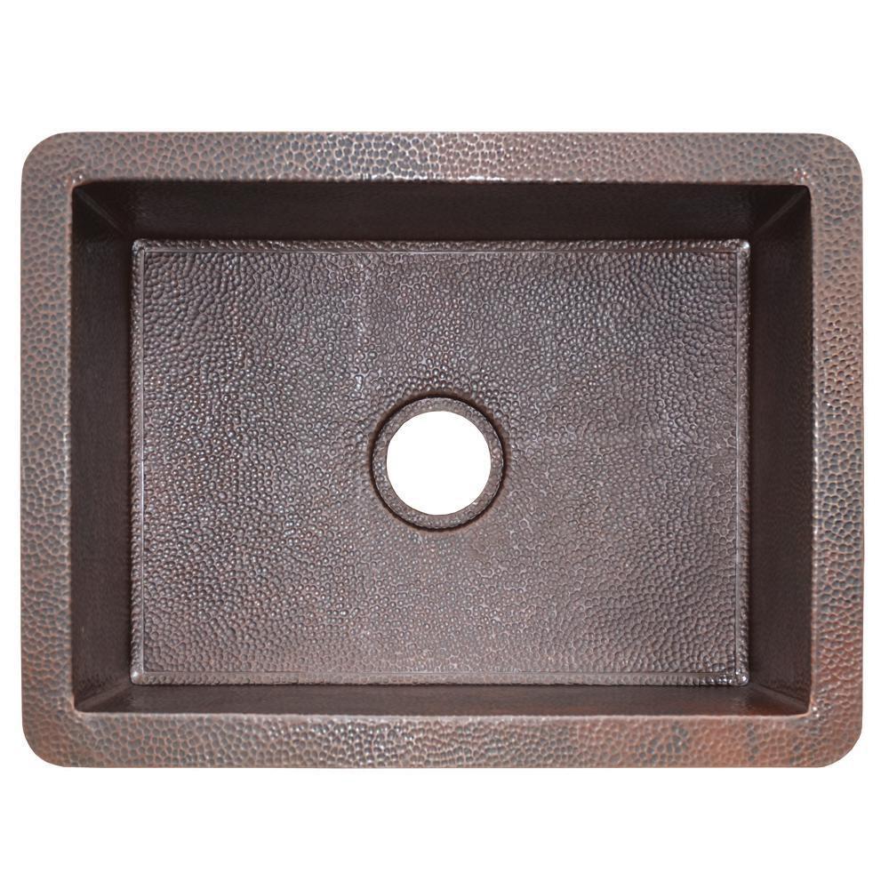 Native Trails Cocina 24 24 in. Undermount Copper Single Bowl Kitchen Sink in Antique Copper
