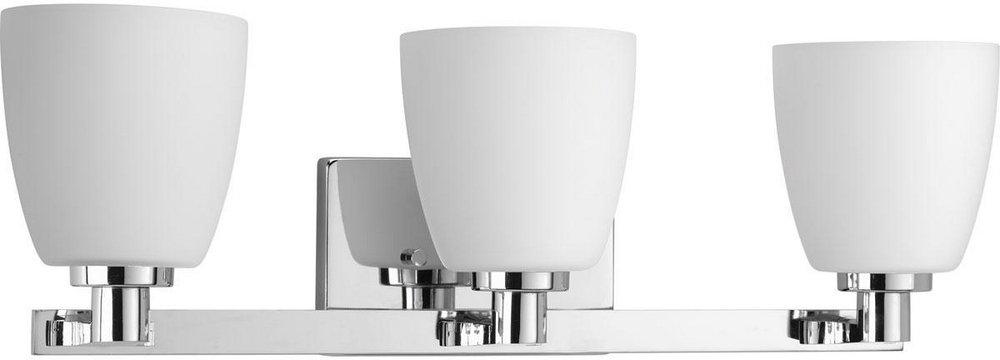 Progress Lighting Fleet 3-Light Medium E-26 Base Bath Bracket in Polished Chrome