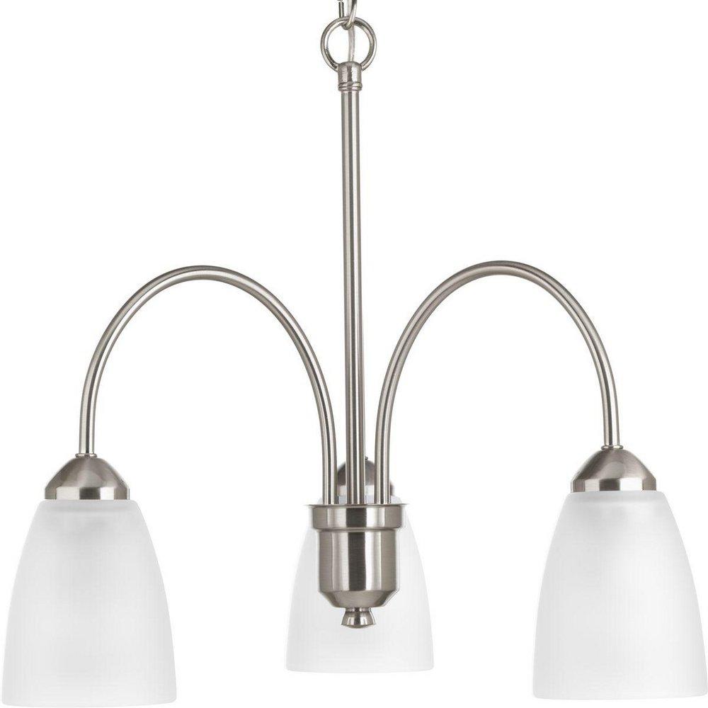 Progress Lighting Gather 100W 3-Light Medium E-26 Base Incandescent Chandelier in Brushed Nickel