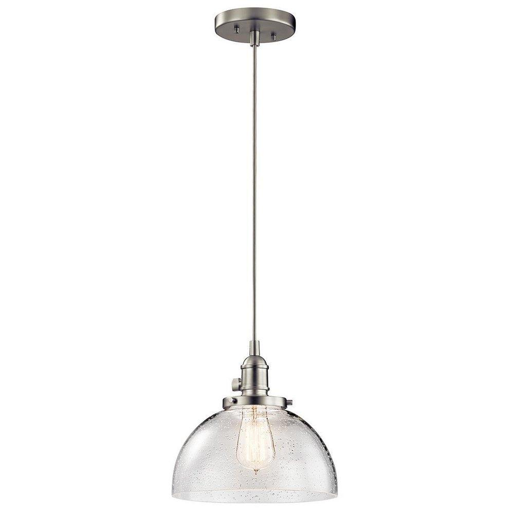 Kichler Lighting Avery™ 9-1/4 in. 1-Light Mini Pendant in Brushed Nickel
