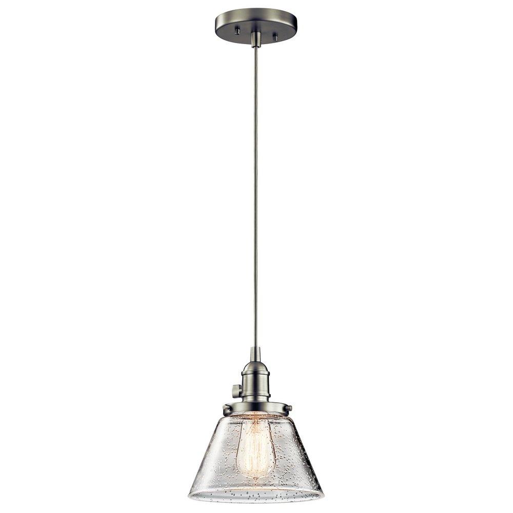 Kichler Lighting Avery 1-Light Medium E-26 Base Incandescent Pendant in Brushed Nickel