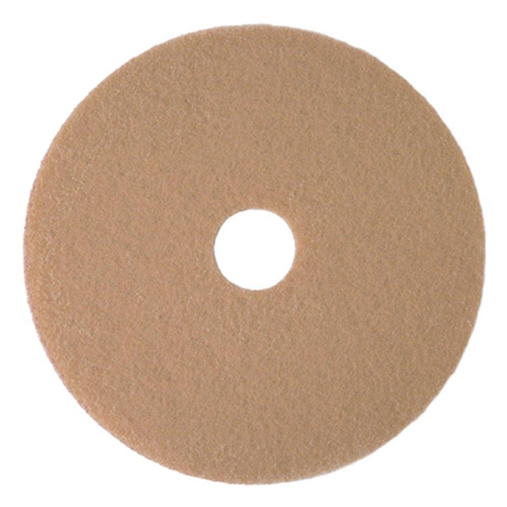 20 in. Non-woven Polyester Fiber Burnish Pad in Tan (Case of 5)