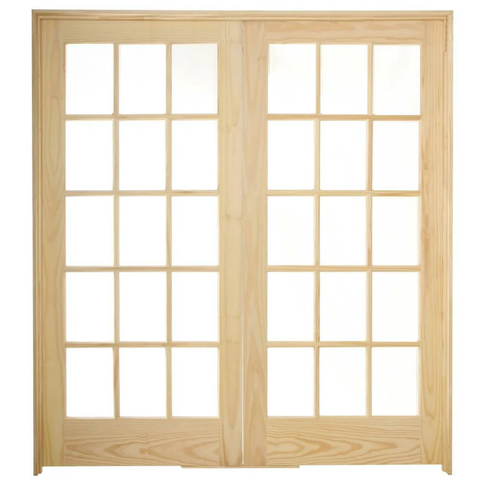 6/0x6/8 15 Lite Pine Prehung Interior French Door