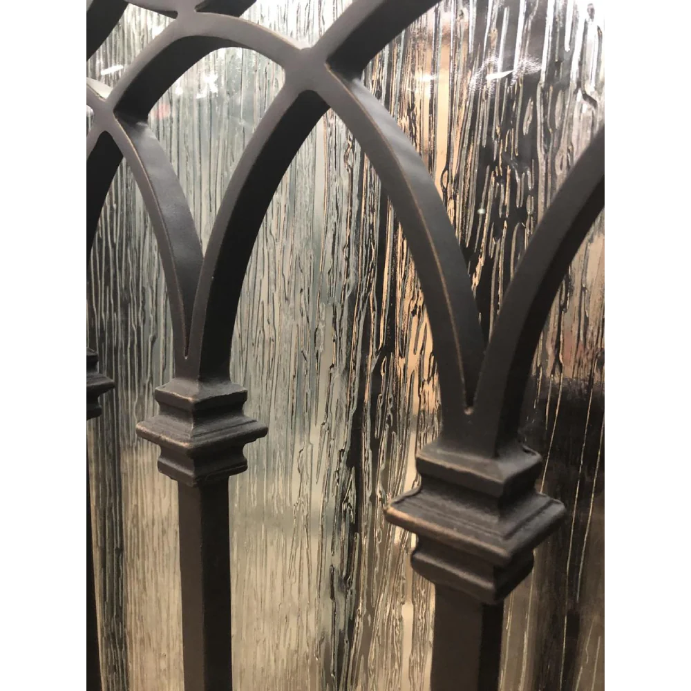 Bella 6/0x6/8 Double Wrought Iron Prehung Front Door