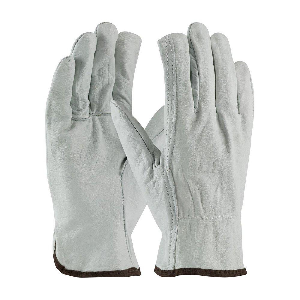XL Size Cowhide Leather Drivers Gloves in Natural