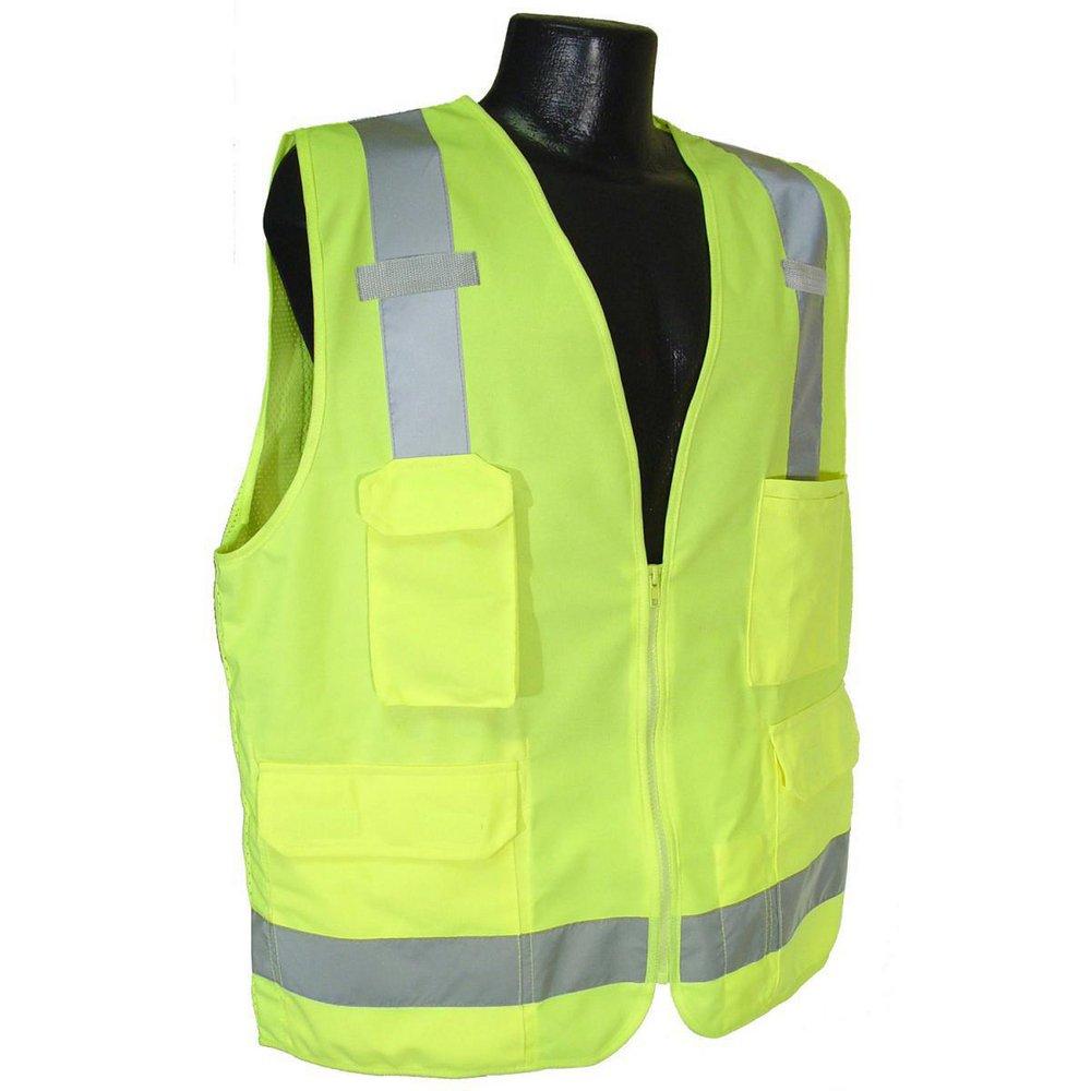 Radians Radwear™ L Size Surveyor Safety Vest with 2-Tone in Hi-Viz Green