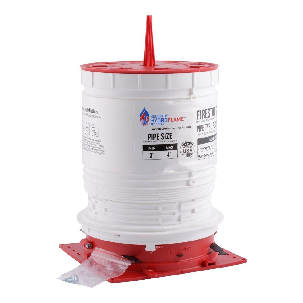 HoldRite™ HydroFlame™ Pro Series 3 - 4 in. Metal and Plastic Non-Telescoping Firestop Sleeve