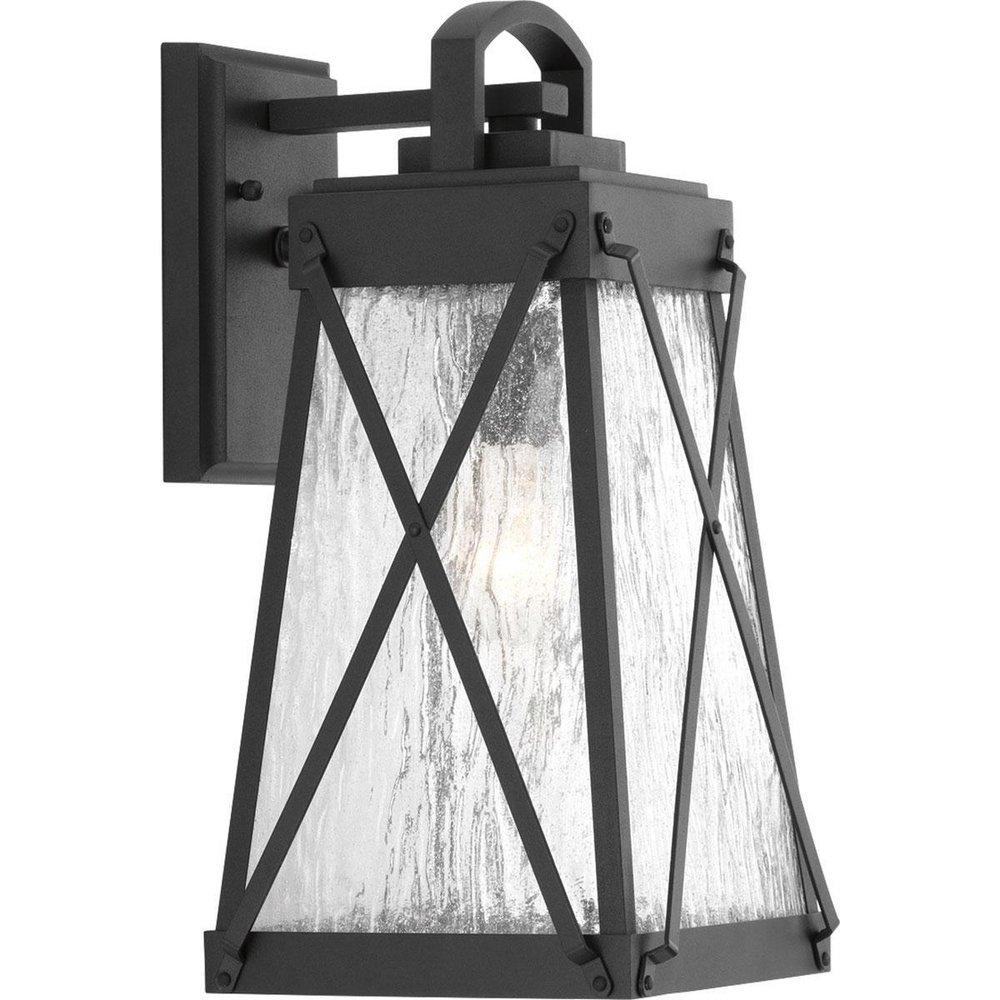 Progress Lighting Creighton 15-3/4 in. 100W 1-Light Outdoor Wall Sconce in Black