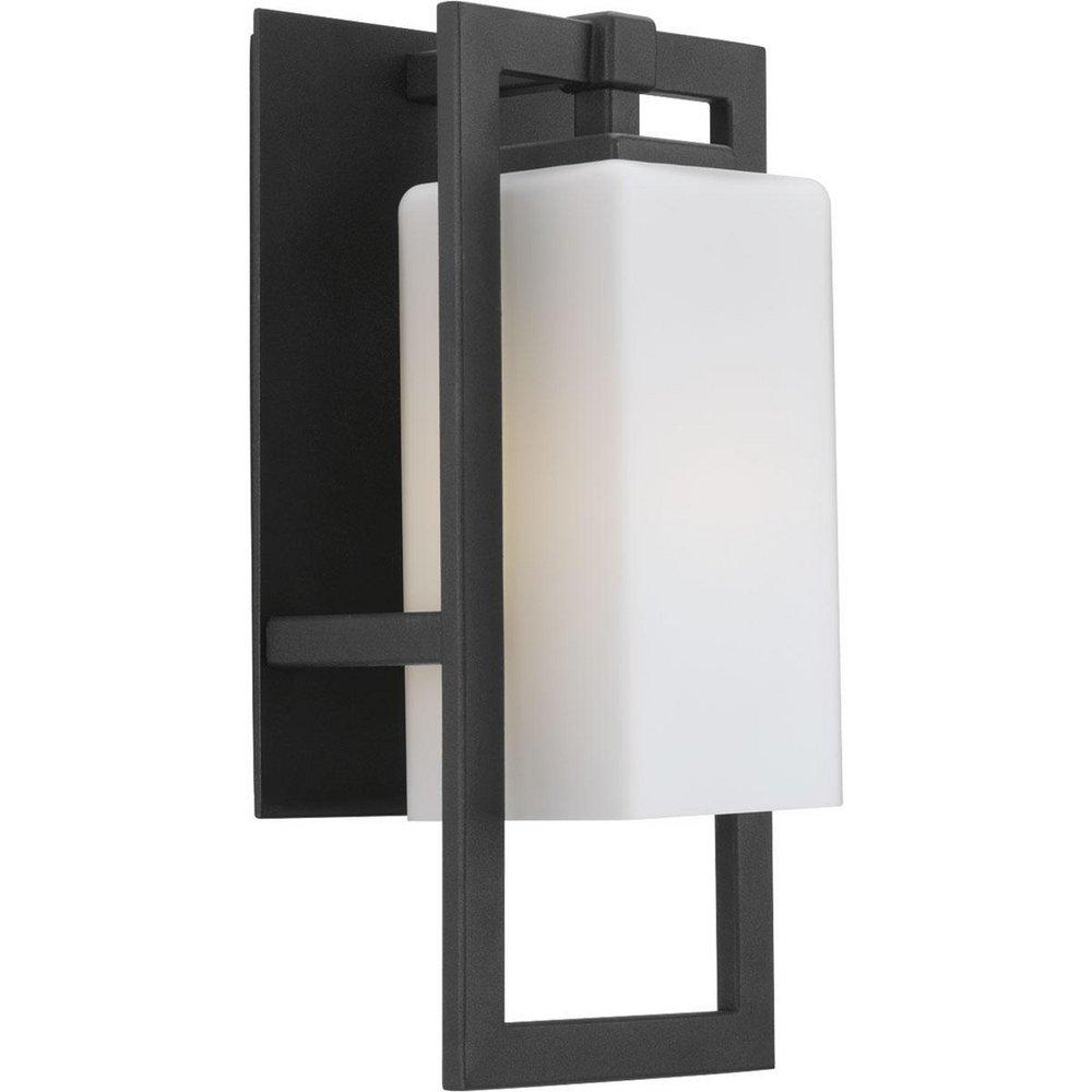 Progress Lighting Jack 13-5/8 in. 100W 1-Light Outdoor Wall Sconce in Black