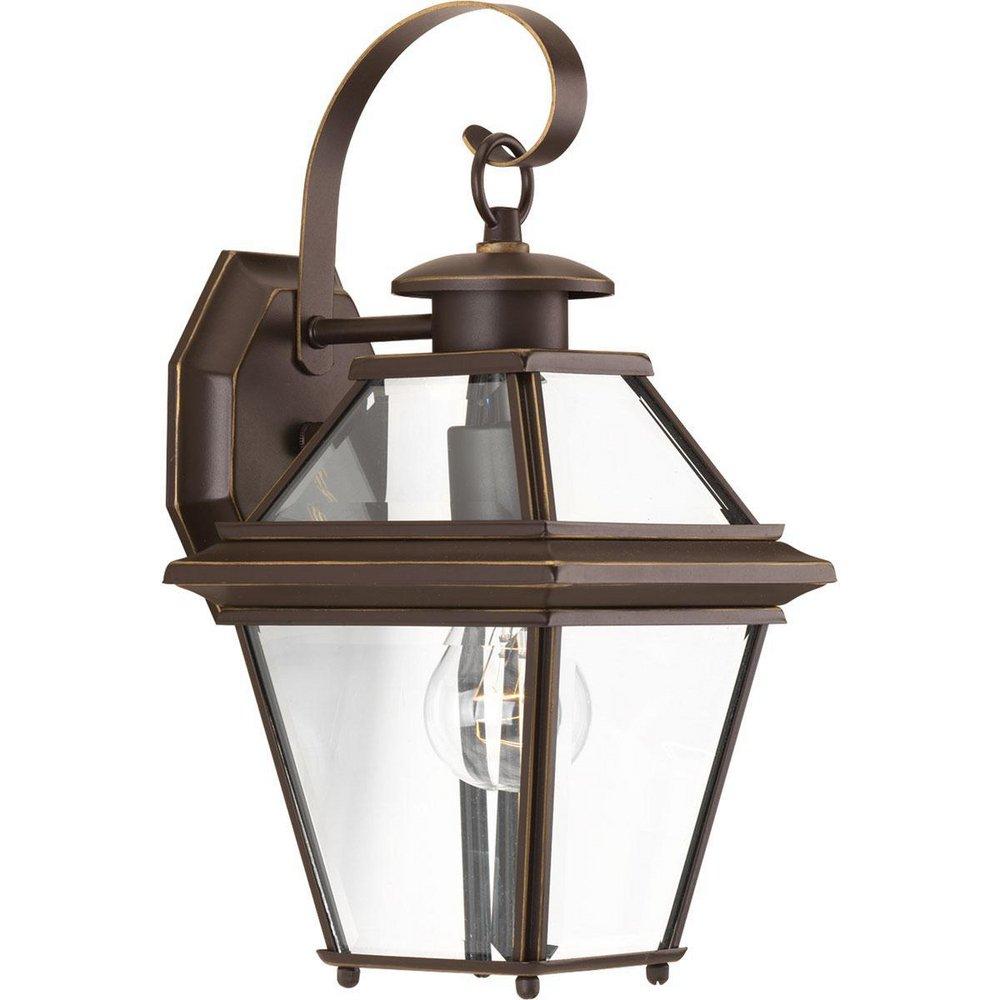 Progress Lighting Burlington 1-Light 100W Down Lighting Small Wall Lantern in Antique Bronze