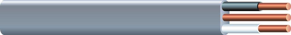 250 ft. 14 ga 2-Conductor Solid Copper UF-B Cable in Grey