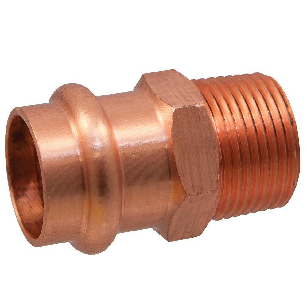 NIBCO Press System® 1/2 x 3/8 in. Copper Press Street Male Adapter