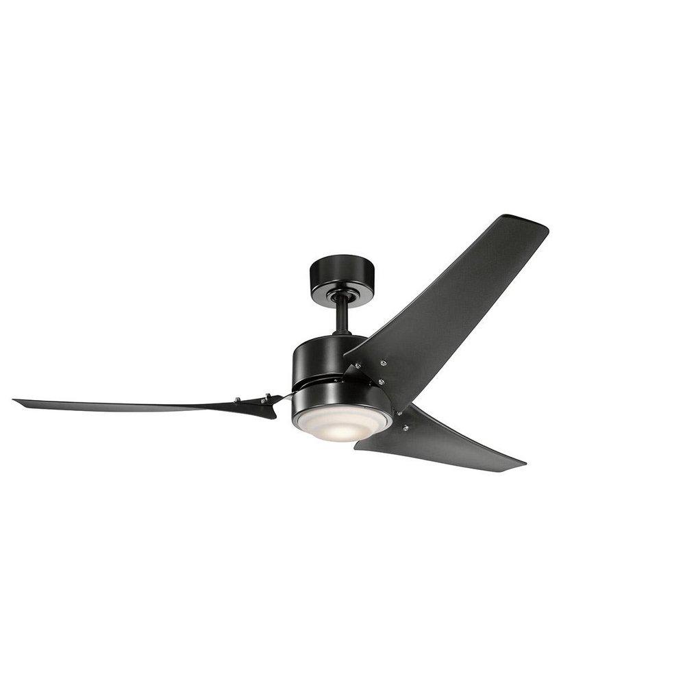 Kichler Lighting Rana 17W 3-Blade LED Ceiling Fan with 60 in. Blade Span in Satin Black