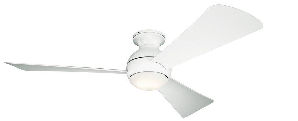 Kichler Lighting Sola 74W 3-Blade Ceiling Fan with 54 in. Blade Span and 1-Light in Matte White