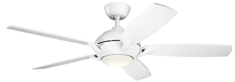 Kichler Lighting Geno 17W 5-Blade LED Ceiling Fan with 54 in. Blade Span in Matte White