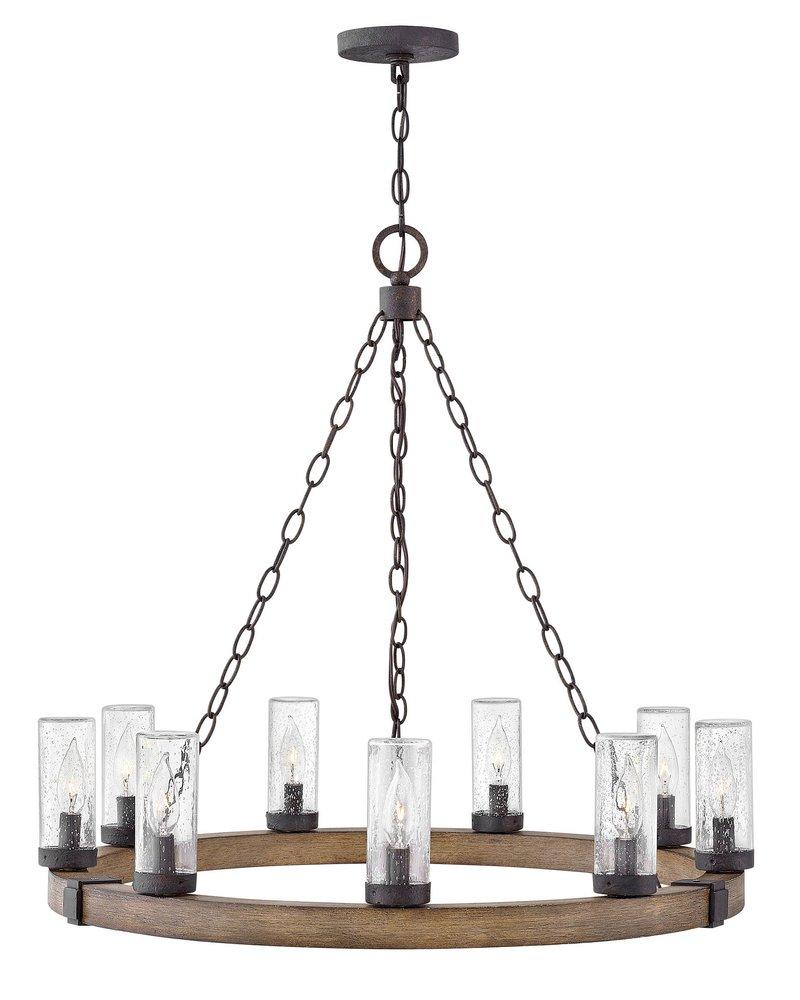 Hinkley Sawyer 60W 9-Light Outdoor Pendant in Sequoia
