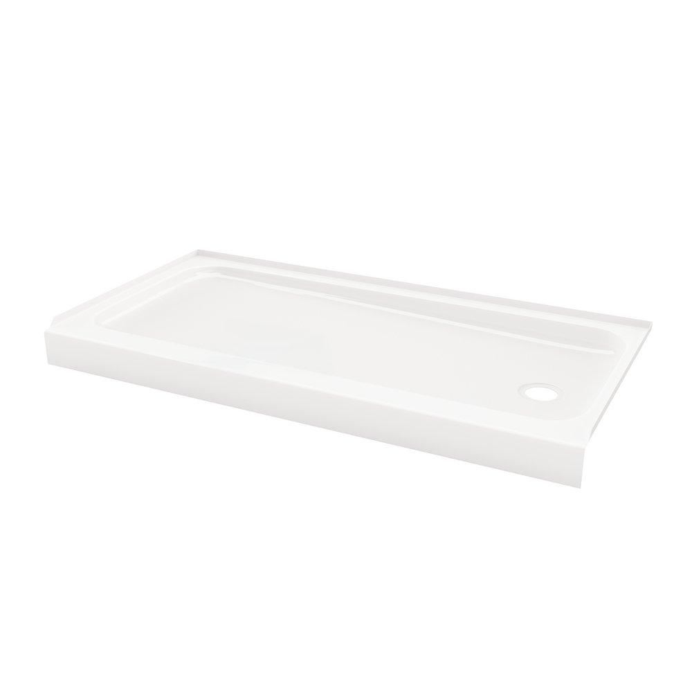 PROFLO® Bannack 60 in. x 30 in. Shower Base with Right Drain in White