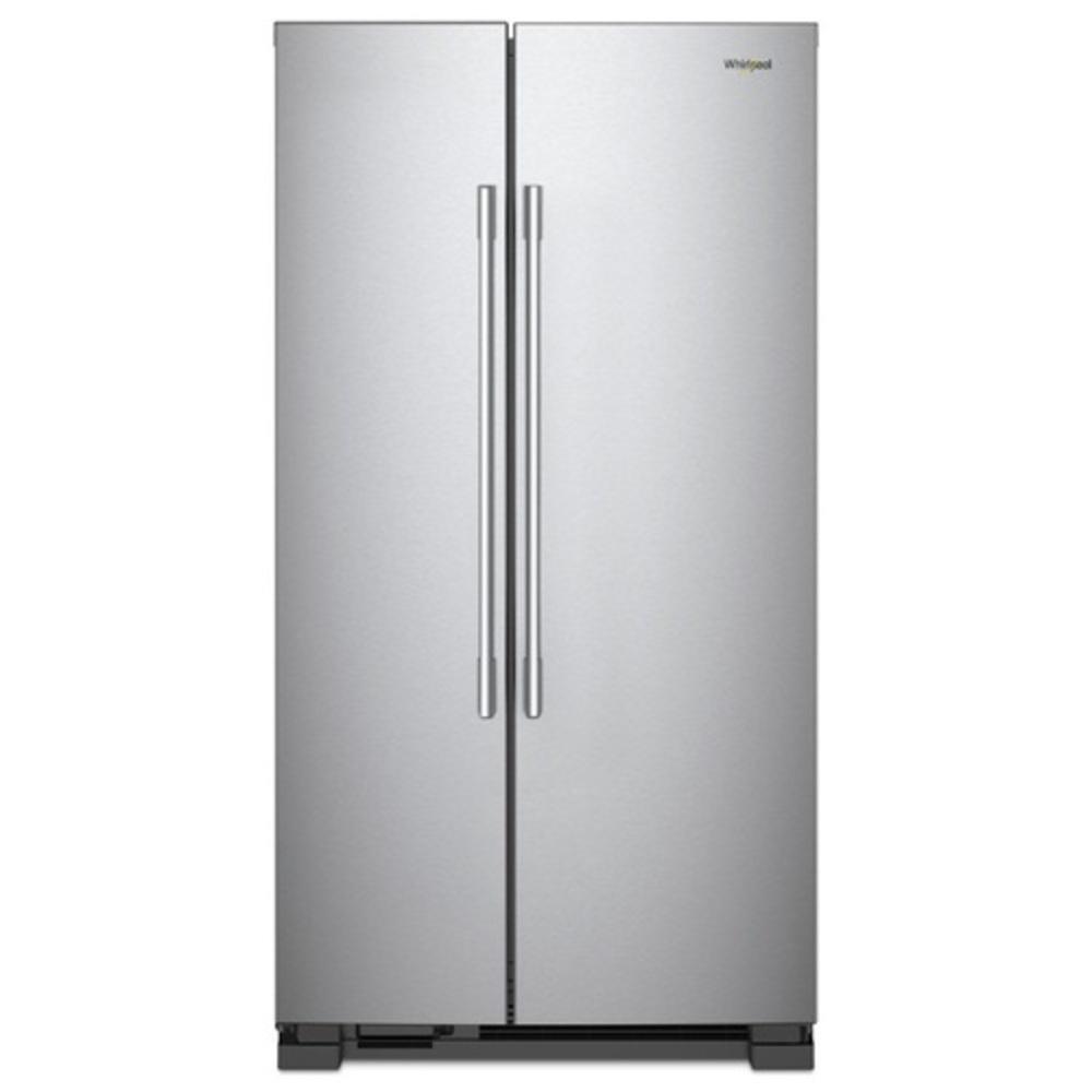 25 cu. ft. Side-By-Side and Full Refrigerator in Monochromatic Stainless Steel