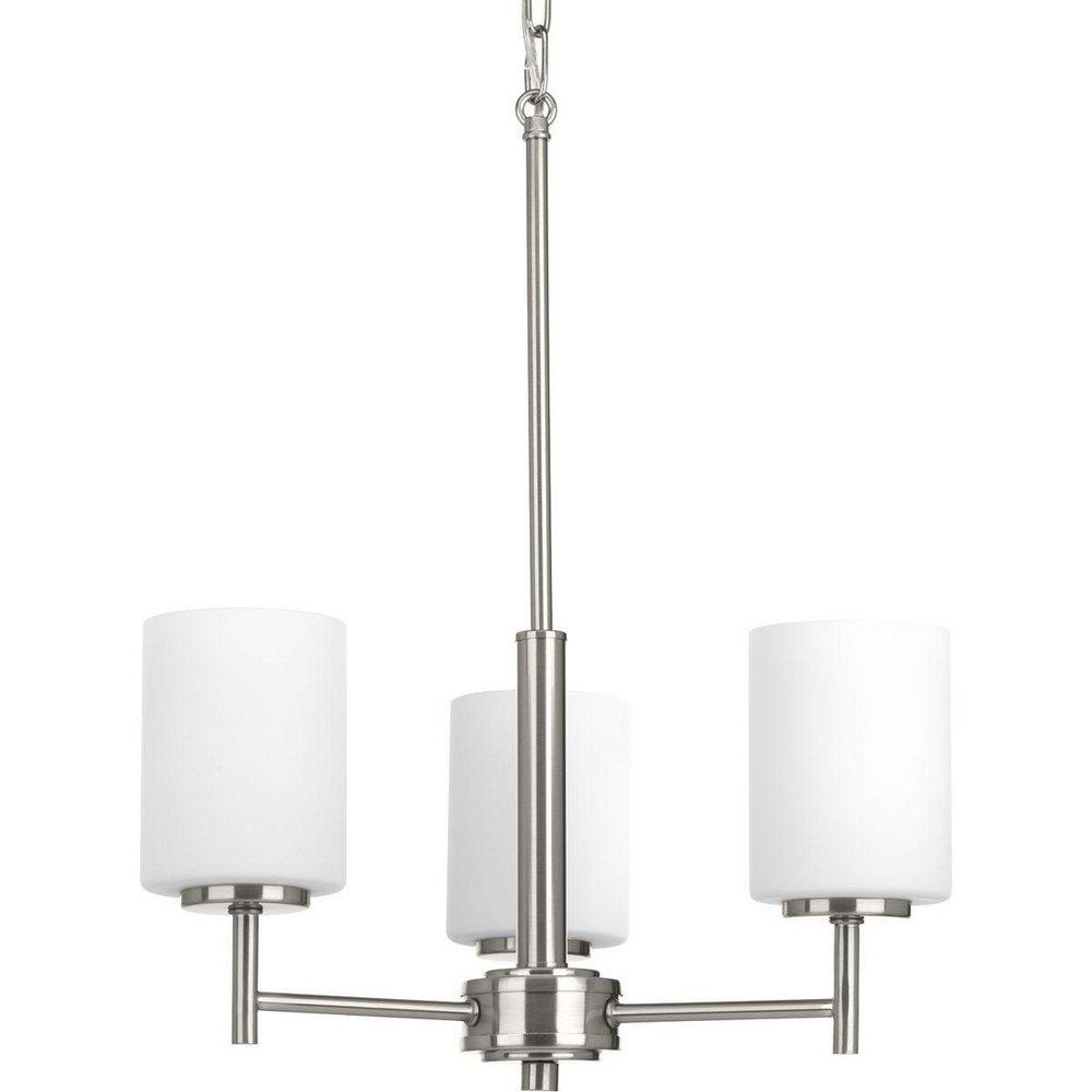 Progress Lighting Replay 17 in. 300W 3-Light Medium E-26 Incandescent Chandelier in Brushed Nickel