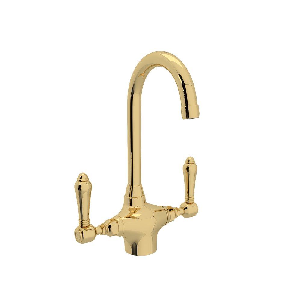 ROHL® San Julio® Two Handle Bar Faucet in Unlacquered Brass