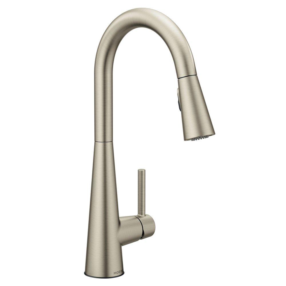 Moen Sleek™ Single Handle Pull Down Kitchen Faucet in Spot Resist Stainless