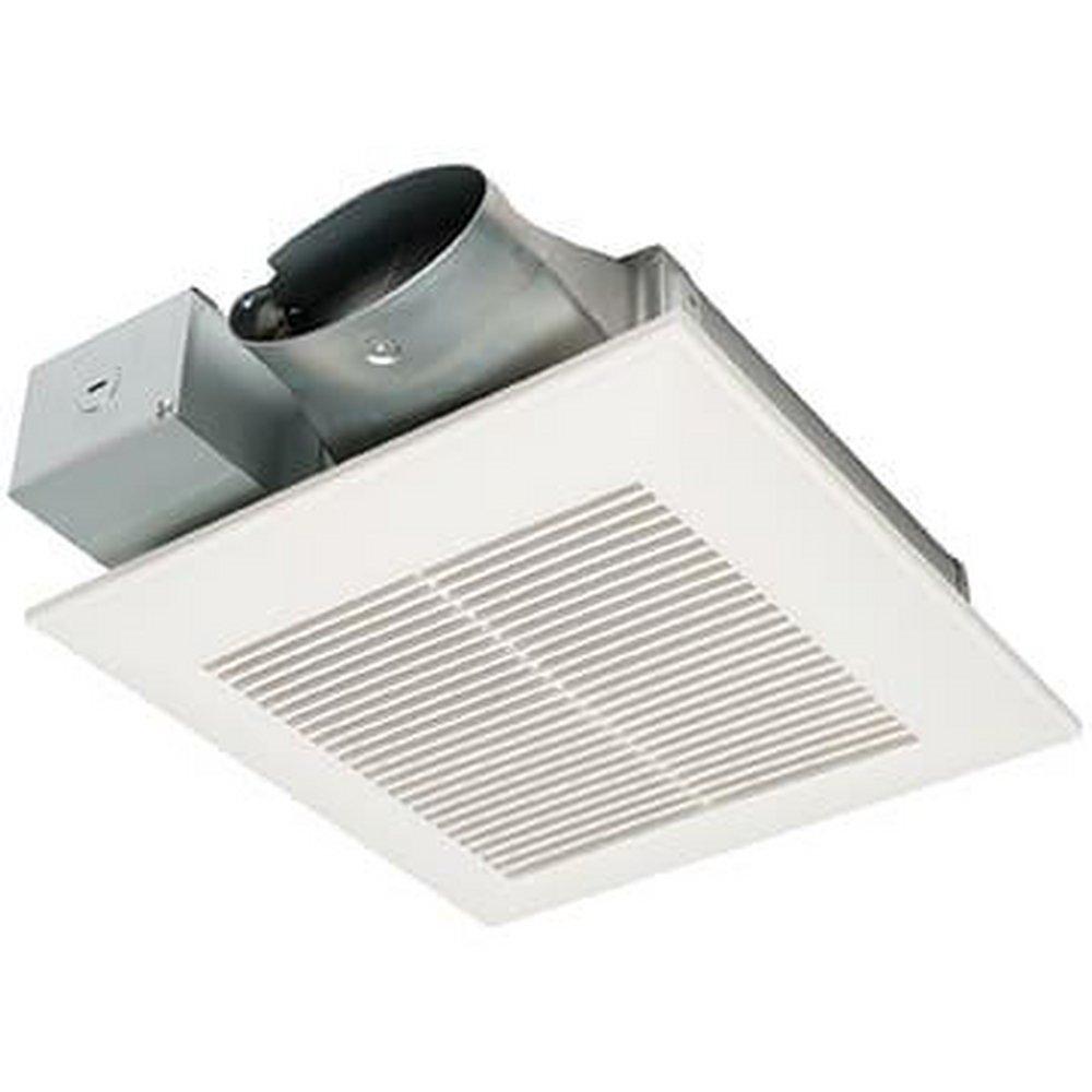 Panasonic WhisperValue® DC™ 50-80-100 CFM Ceiling/Wall Mount Ventilation Fan with Smartflow™ Motor & Condensation Sensor in White - 0.3-1.3 Sones - Energy Star Rated