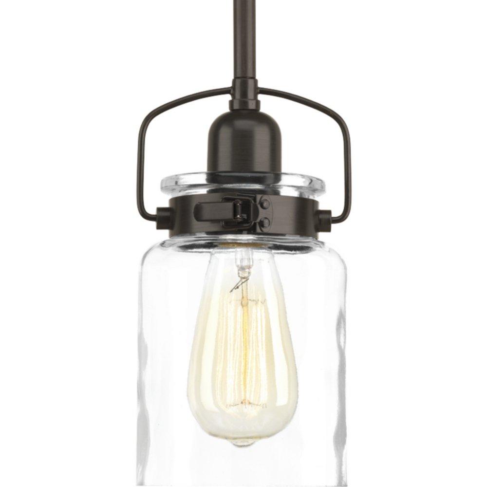 Progress Lighting Calhoun 4-3/4 in. 100W 1-Light Medium E-26 Incandescent Mini Pendant in Antique Bronze