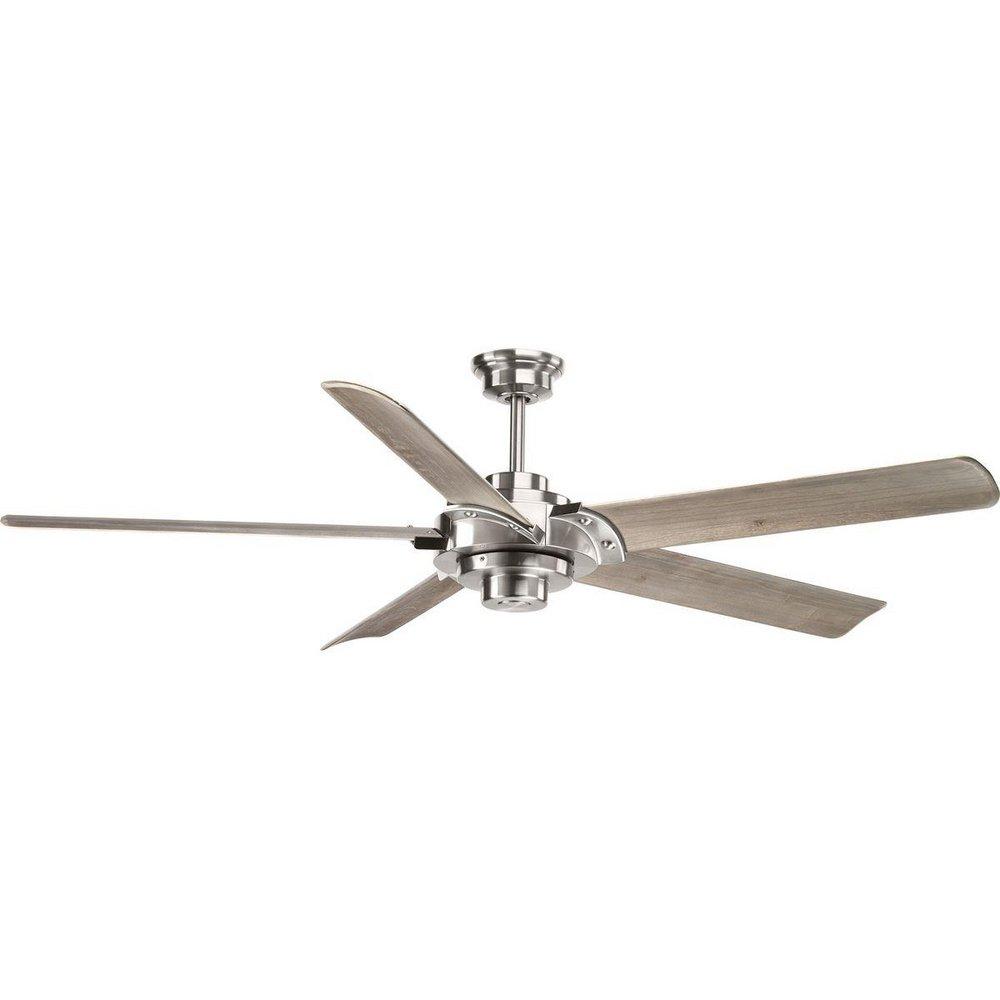 Progress Lighting Ellwood 68 in. 5-Blade Indoor Ceiling Fan with LED Light inBrushed Nickel
