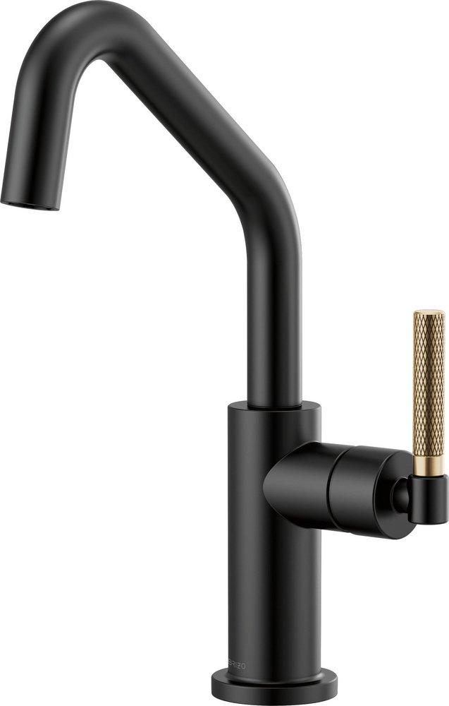 Brizo Litze® Single Handle Bar Faucet in Matte Black/Luxe Gold