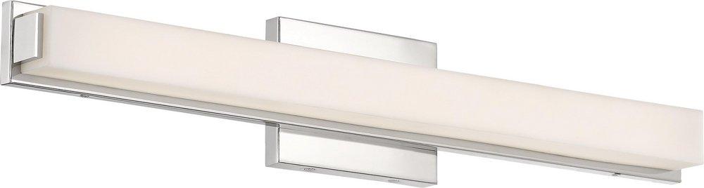 NUVO Slick 25" 26W 1-Light Integrated LED Vanity Fixture in Polished Nickel